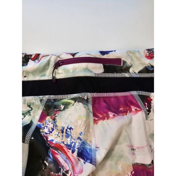 Lululemon Run: Inspire Crop ll watercolor leggings size 4 tie dye colorful cute - Picture 5 of 10